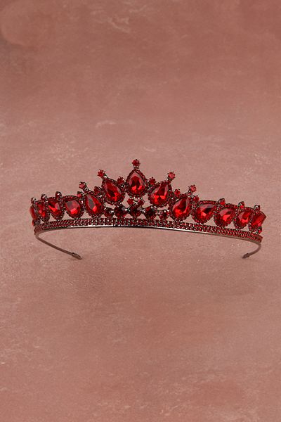 Hayalperest boncuk Coroana de mireasa cu aspect de strasuri din piatra de cristal Coroana de noapte cu piatra de cristal Henna Bordeaux