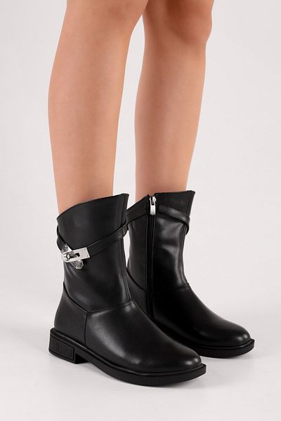 SOLMAZ CIZME de damă MAYSLIE BLACK BUCKLE