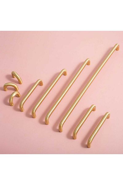 ARON (2 PCS) U HANDLE 96MM (MATTE GOLD) TV UNIT DRAWER CONSOLE DRAWER KITCHEN DOOR HANDLE