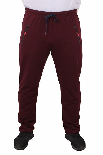 Starbattal Μεγάλο μέγεθος Classic Sweatpants Τσέπη με φερμουάρ 22500 PRUN