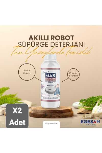 Mas Robot Süpürge Deterjanı Bebek Ve Çocuklu Evler Için Pudra Kokulu X2 adet ...