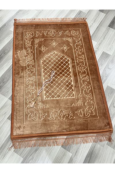 AYHANHOME سجادة صلاة فاخرة سميكة وناعمة من القطيفة غير قابلة للانزلاق مع هدية