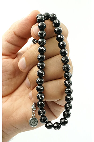 ALTAN ARSLAN Oltu Taşı Gümüş Işlemeli Tespih Gürcistan Oltusu Tesbih ,özel Ku...