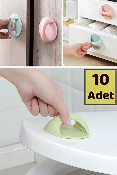 MOBEE Yapışkanlı Çekmece Tutucu Dolap Gardırop Tutacak Pratik Kapı Pencere Tu...