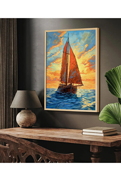 HOMEPACK Κορνίζα Μονό Πίνακα Sailboat Series Classic Poster Painting TK/120
