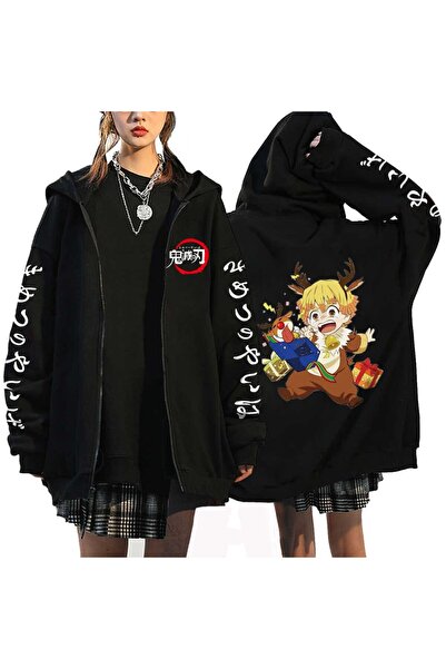 Vordevia Anime Demon Slayer majice sa kapuljačom sa printom, božićni zatvarač 49