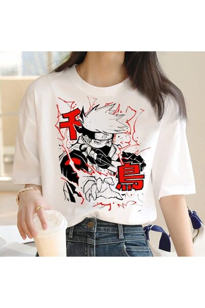 Vordevia Anime Naruto Kakashi Grafika T-shirt Mod785