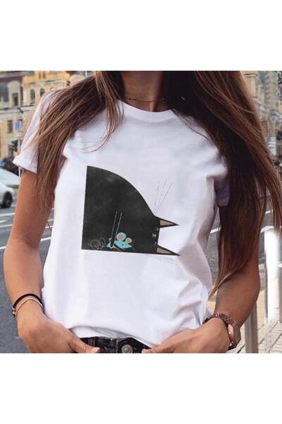 Vordevia Tricou pentru femei în stil grafic cu animale Model462