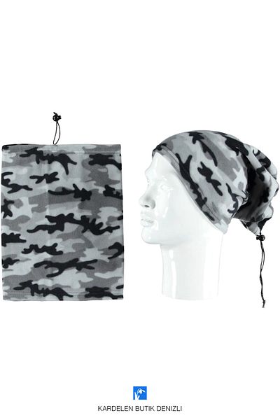 Kardelen Butik Denizli Soft Textured Beret (Can Also Be Used As A Neck Collar)