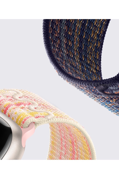 m.tk moveteck Apple Watch Series 9 GBS 45mm Compatible Nike Sport Loop Band Nylon Mesh Weave - Redwood Orange