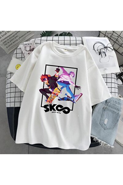 Vordevia Унісекс Чорна скейтборд-футболка Anime Sonsuzluk m111