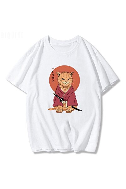 Vordevia Catana Retro mačka Unisex odeća T-shirt