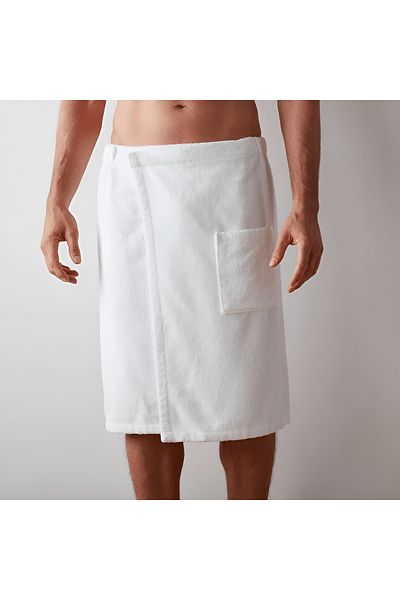 HIZSOY TEKSTİL Cotton Hammam Sauna Skirt Velcro Beach Pool Towel Bathrobe
