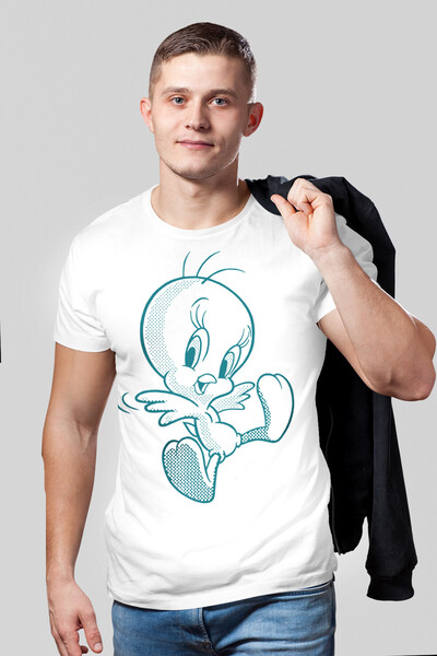 ROCKANDROLL Tricou pentru bărbați cu mânecă scurtă, pasăre veselă