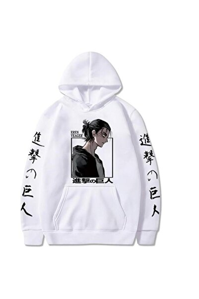 Vordevia Attack on Titan anime majica sa dugim rukavima, unisex, sa kapuljačom