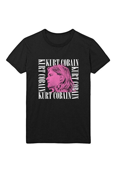 Vordevia Crna majica sa profilom lica Kurta Kobajna Nirvana