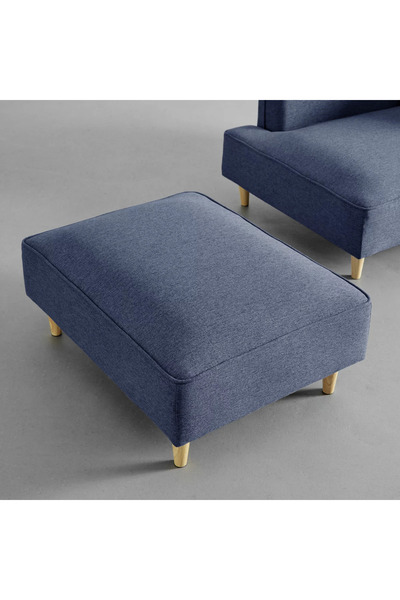 Passion Septentri Modern Montajsız Puflu Tekli Berjer Takımı Oturma Odası Mini Puflu Koltuk