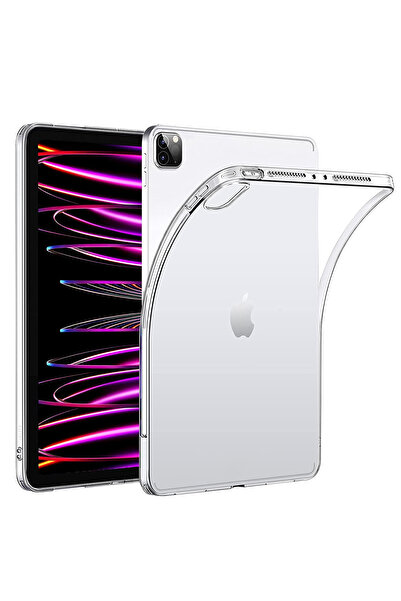 Jolita iPad Pro 6. Nesil 12.9 inç 2022 Uyumlu Şeffaf Silikon Tablet Kılıfı Ka...