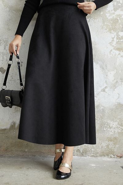 InStyle Elisha Wildlederrock - Schwarz