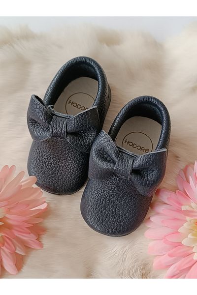 Hodore Sofia Navy Blue Genuine Leather Baby Loafers
