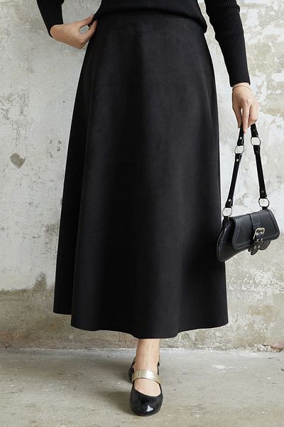 InStyle Elisha Wildlederrock - Schwarz