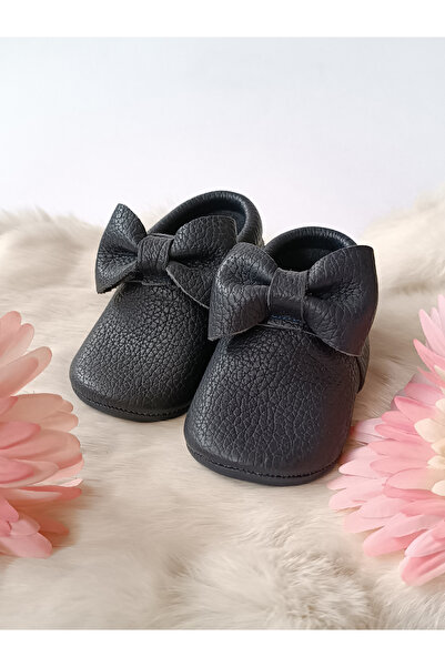 Hodore Sofia Navy Blue Genuine Leather Baby Loafers