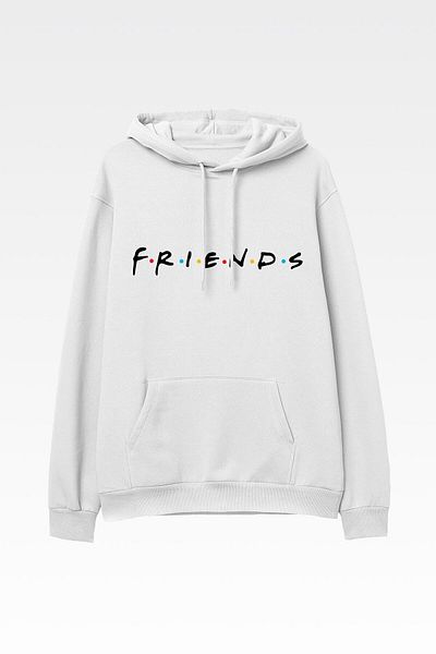Vordevia Friends 01 White Hooded Sweatshirt - Hoodie