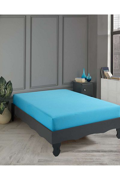 Lux Touch Cotton Fitted Sare Single/Double Combed Bed Sheet - Elastic