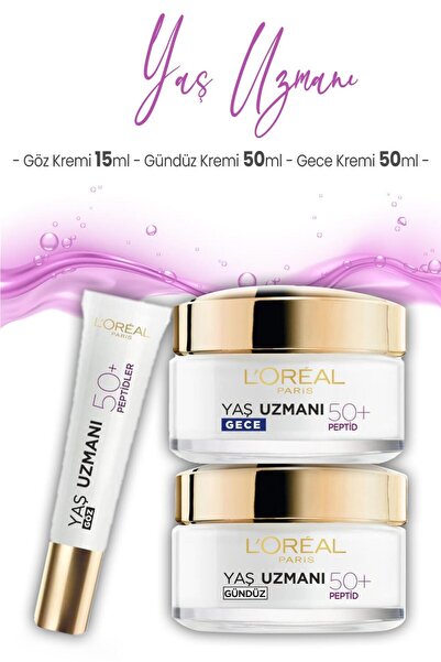 L'Oreal Paris Yaş Uzmanı Kırışıklık Karşıtı 50 Peptidler Bakım Seti