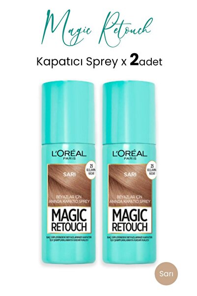 L'Oreal Paris Loreal Paris Kapatıcı Sprey Sarı 75 ml x 2 Adet