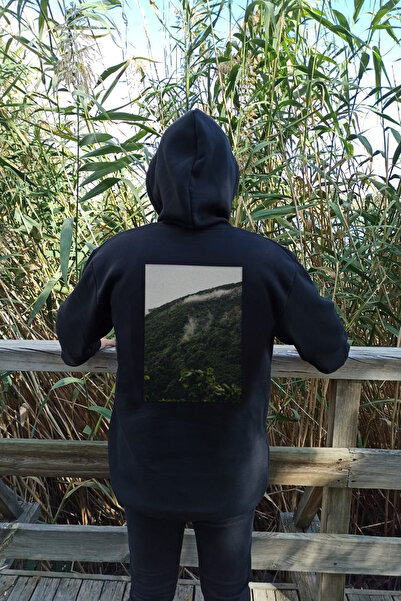 Vordevia Форест Дизайн Печатана Зимна Оверсайз Суитшърт с Качулка (Худи)