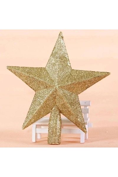 parti sürprizi Christmas Pine Tree Gold Color Star Top