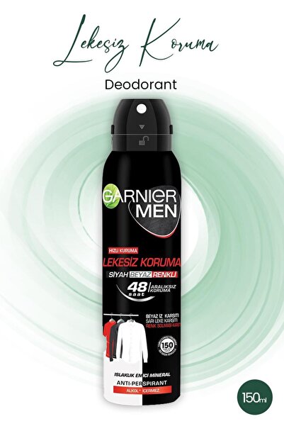 Garnier Men 48h Lekesiz Koruma Erkek Deodorant 150 ml