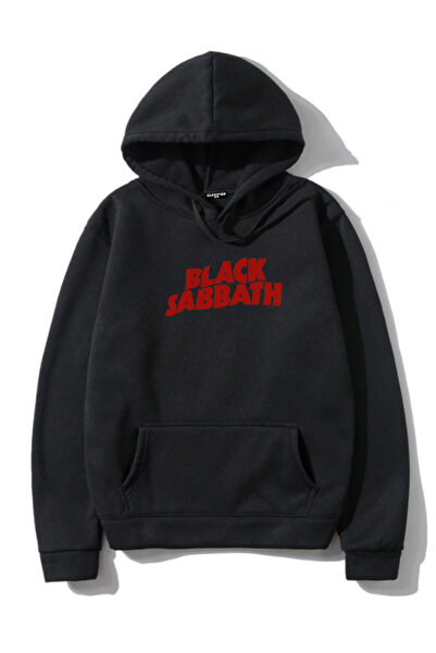 Vordevia Χειμερινό φούτερ με κουκούλα με σχέδιο Black Sabbath Music Band