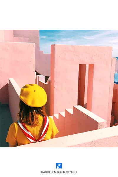 Kardelen Butik Denizli Vintage zimska beretka za dame, Vuna komad