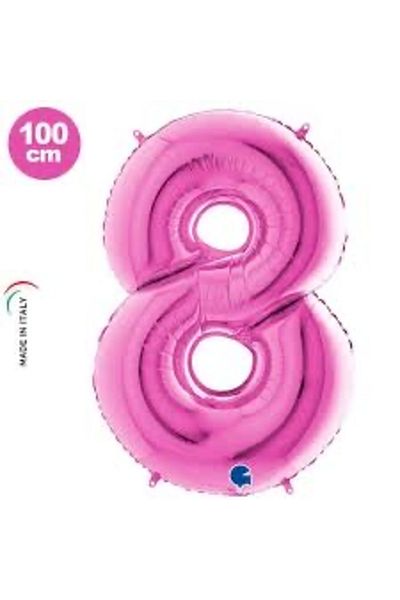 Çemrek Süs Parti Pink 8 Foil Balloon 40 inch 100 cm