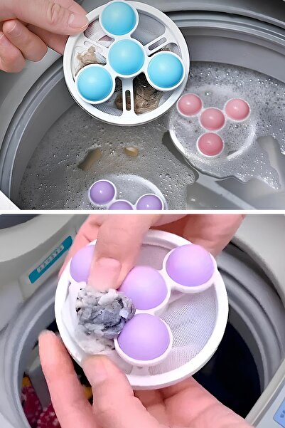 Markafox Çamaşır Makinesi İçin Toz ve Evcil Hayvan Kedi Köpek Tüyü Toplayıcı ...