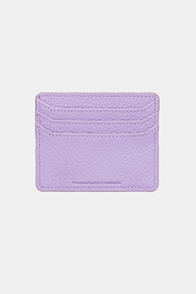 Grande 3633 Genuine Leather Super Thin Women's Men's Card Holder Lilac