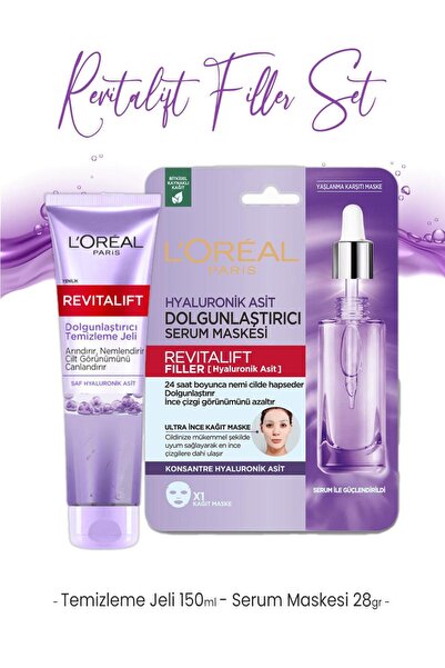 L'Oreal Paris Loreal Paris Revitalift Temizleme Jeli 150 ml ve Serum Maskesi ...
