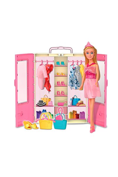 welcomein Linda'nın Bebekli Gardrobu-Oyuncak Taşınabilir Gardrop