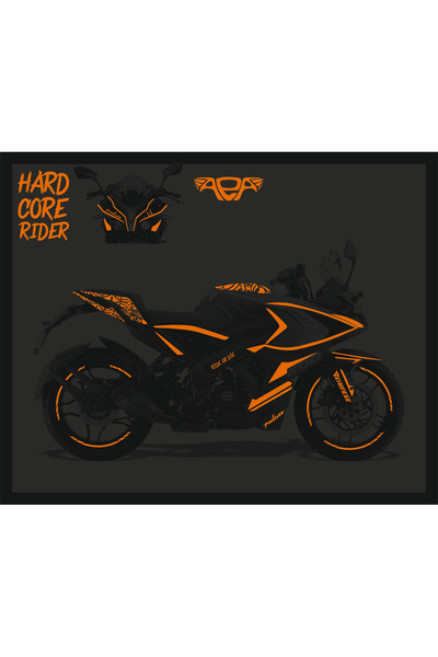 Bajaj Rs200 Sticker Seti full Set Sticker Reflektörlü REFLEKTİF TURUNCU