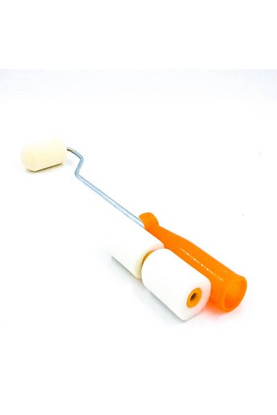 Lutart Roller Brush Set Metal Handle with 2 Refills
