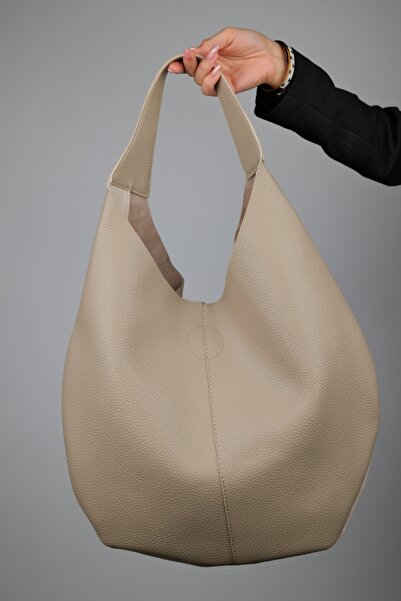 LuviShoes Puja Beige Skin Beige Genuine Suede Leather Women's Shoulder Bag