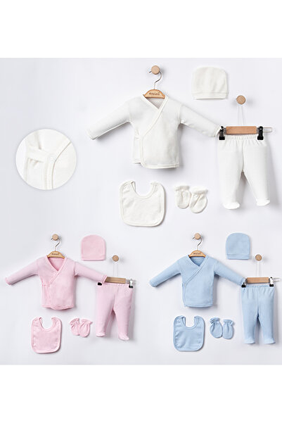 ore adella Yenidoğan Bebek Sade Renk 5 Li Set %100 pamuklu Hastahane Çıkışı Unisex