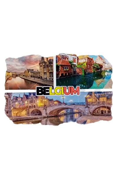 Dünyadan Hediyeler Belçika Temalı Fresco Magnet
