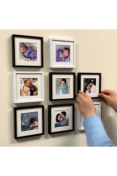 Viesti 14X14Cm Pola Square Photo Frame with Adhesive Removable Mat - Pack of 3