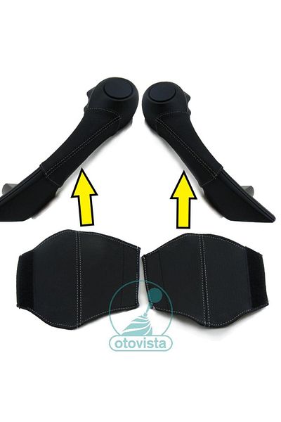 otovista Megane 2 Door Pull Handle Handle Protection Cover (Beige Stitched)