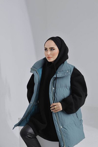 MAS BUTİK WOMEN'S LINED SHORT PUFF VEST