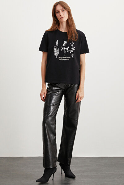 GRIMELANGE Černé tričko Brıann Regular