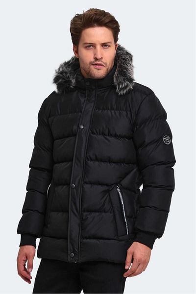 Slazenger Мъжко палто черно HECK Мъжко палто черно ST23JE027-500